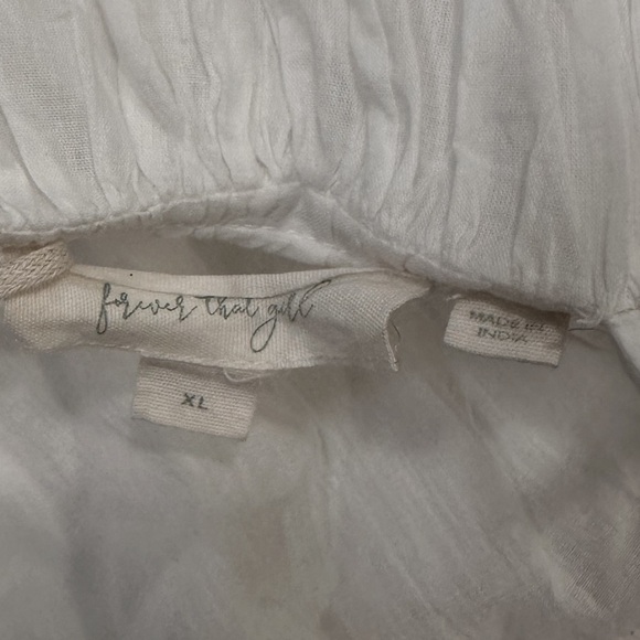 Anthropologie Forever That Girl Mini Dress Size XL White Spaghetti Straps Flowy - Picture 10 of 15